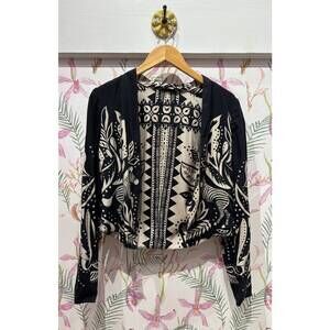 NEW CABALLERO women's ezra long sleeve reversible blazer in zebra fern